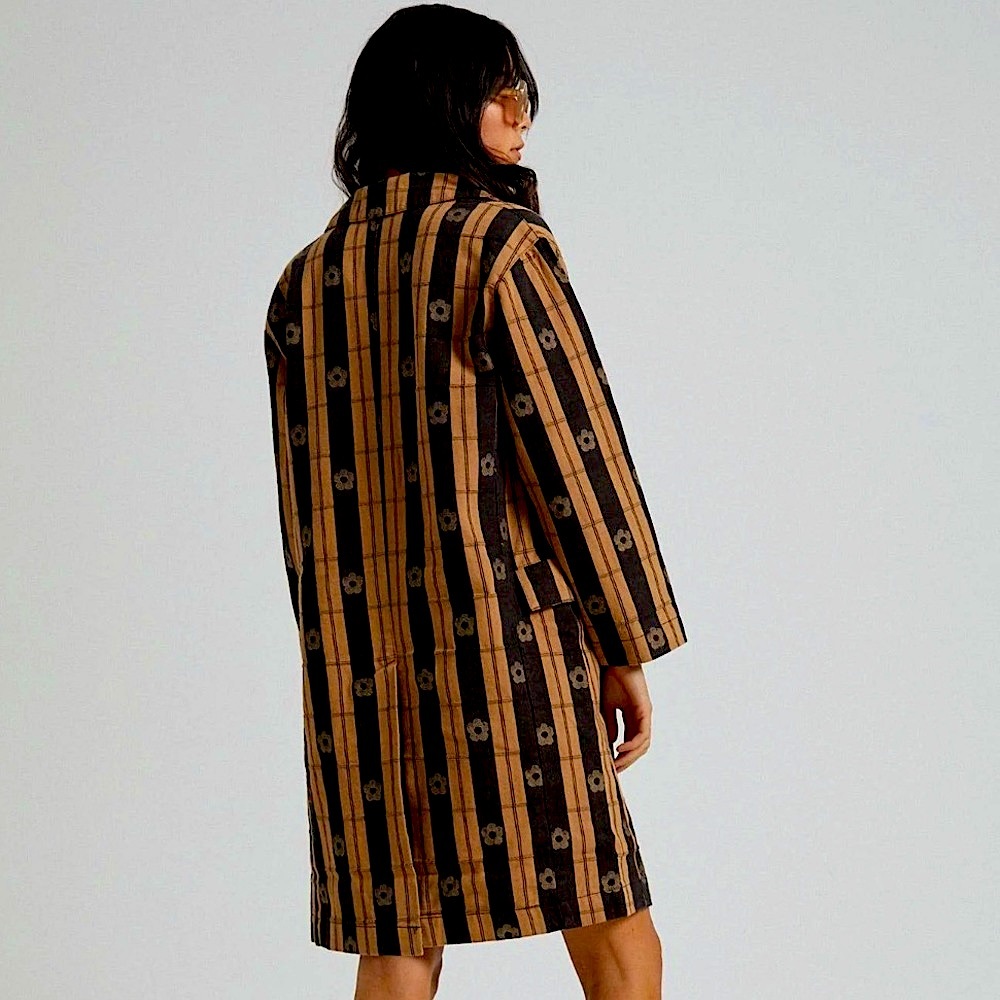 Afends poppy check coat